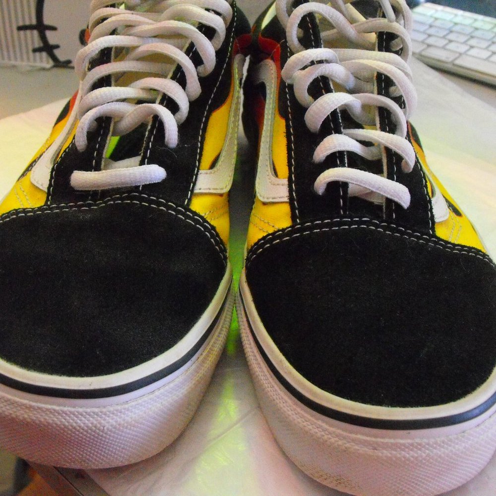 Unisex Official Vans Old School Skater Sneakers Flames - 2 for $55